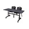 Kobe Rectangle FlipTop Table, 60" W, 29" H, Laminate Top, Gray MKFT6030GY47BK - alternate 1
